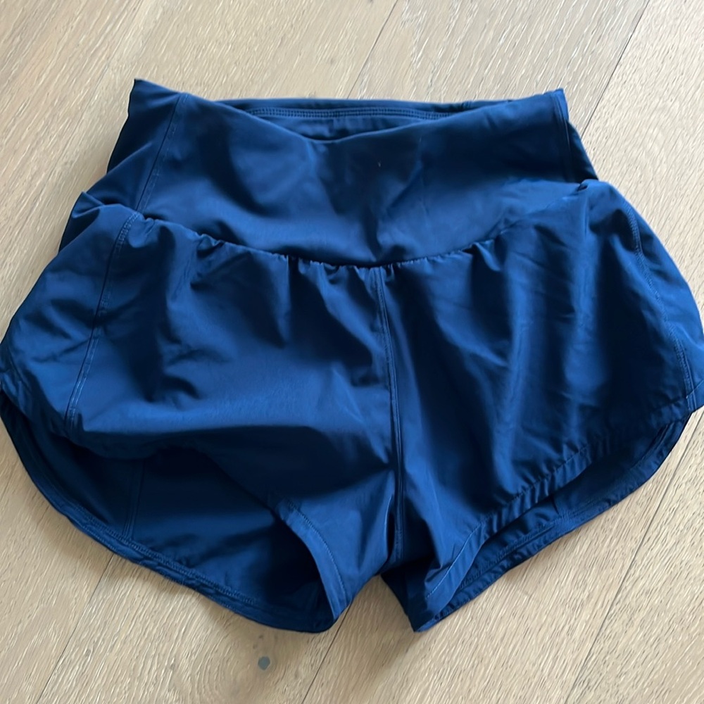 Athletic shorts with underwear attached.